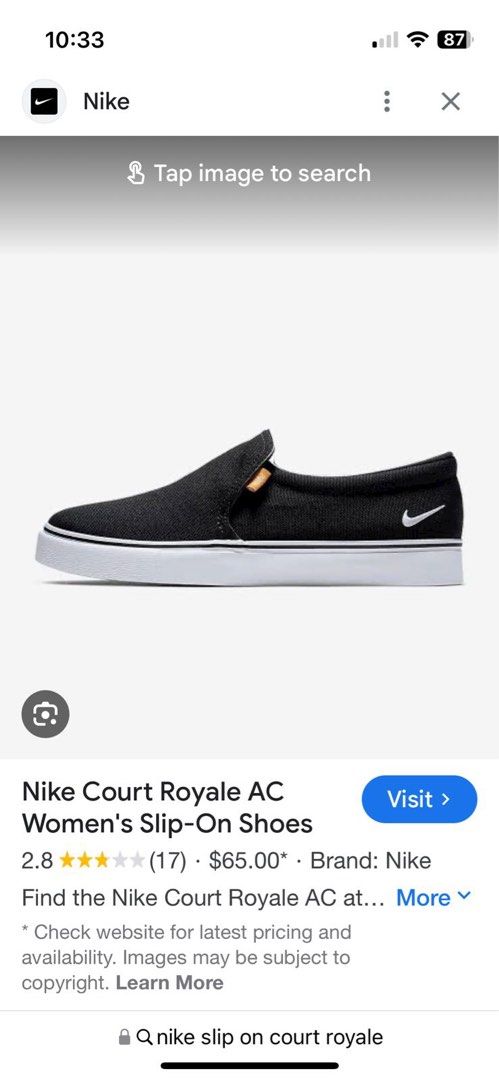 Nike court royale slip on mens store