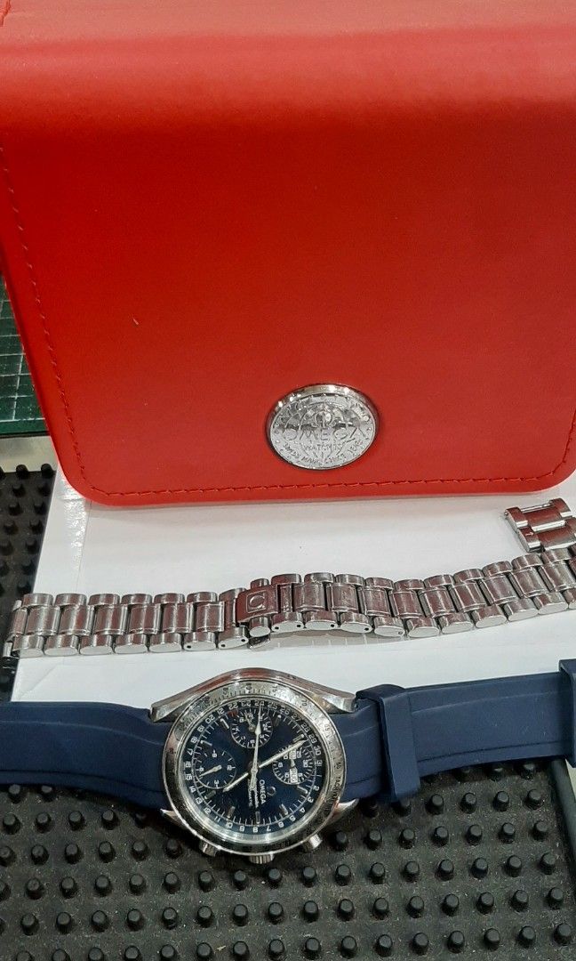 Omega reduced triple date blue dial (Category: Luxury Watches) located in Cagayan de Oro. Submitted by purelion.ff7d09 (Listing ID 1321412312, Image 1). Description: .