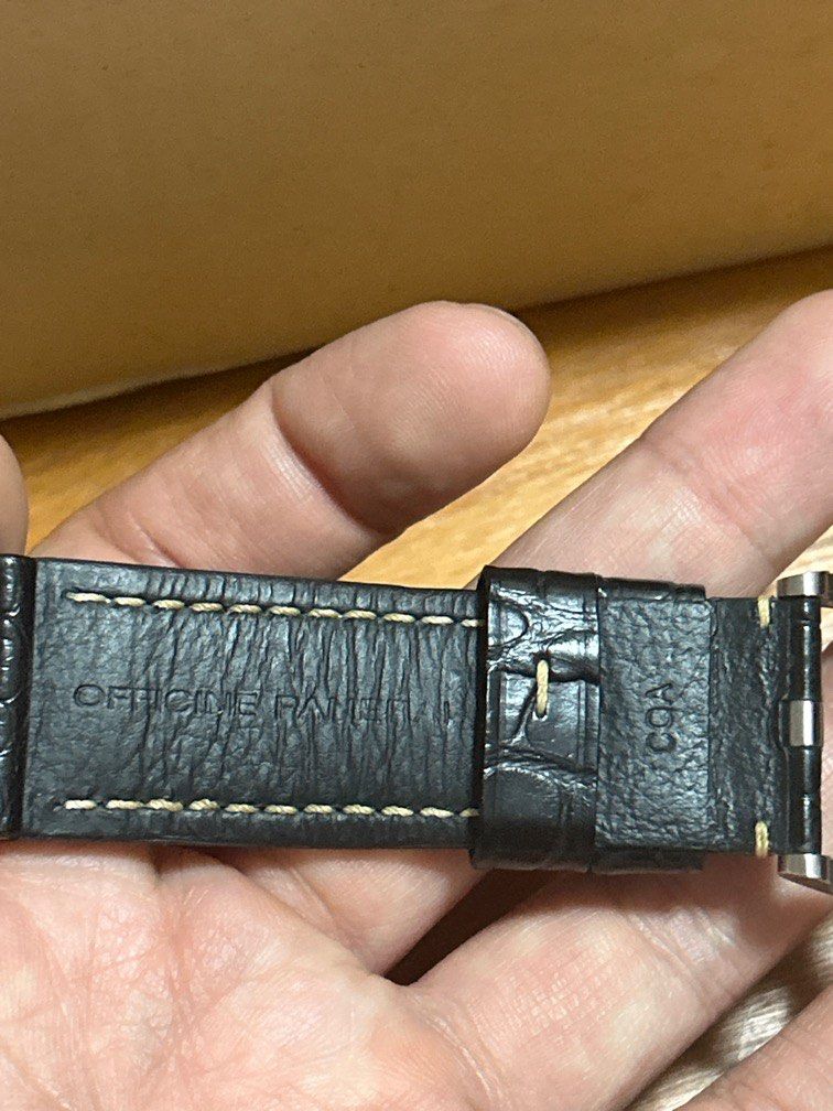 Panerai alligator strap 24mm hot sale