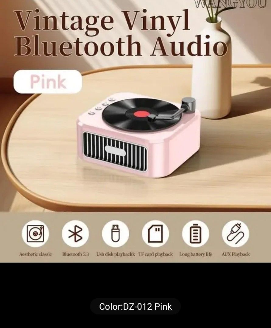 Pink Bluetooth speaker403384239821967360