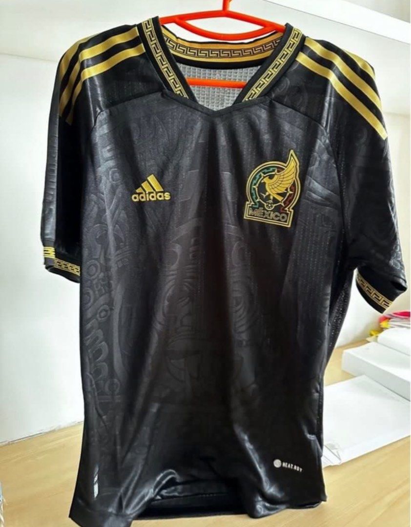 Player Issue Mexico 2022 23 Special Edition Black And Gold Football Jersey Men s Fashion Activewear on Carousell