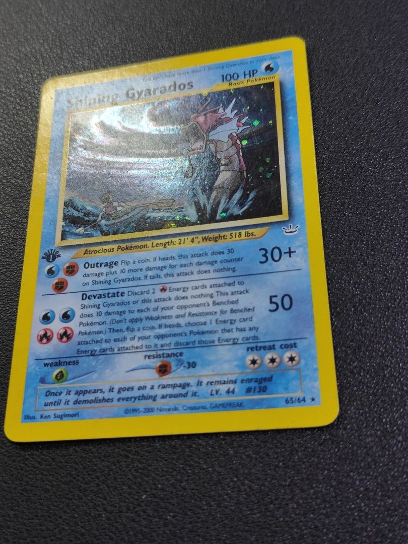 Pokemon 1st Edition Shining Gyarados Neo Vintage English