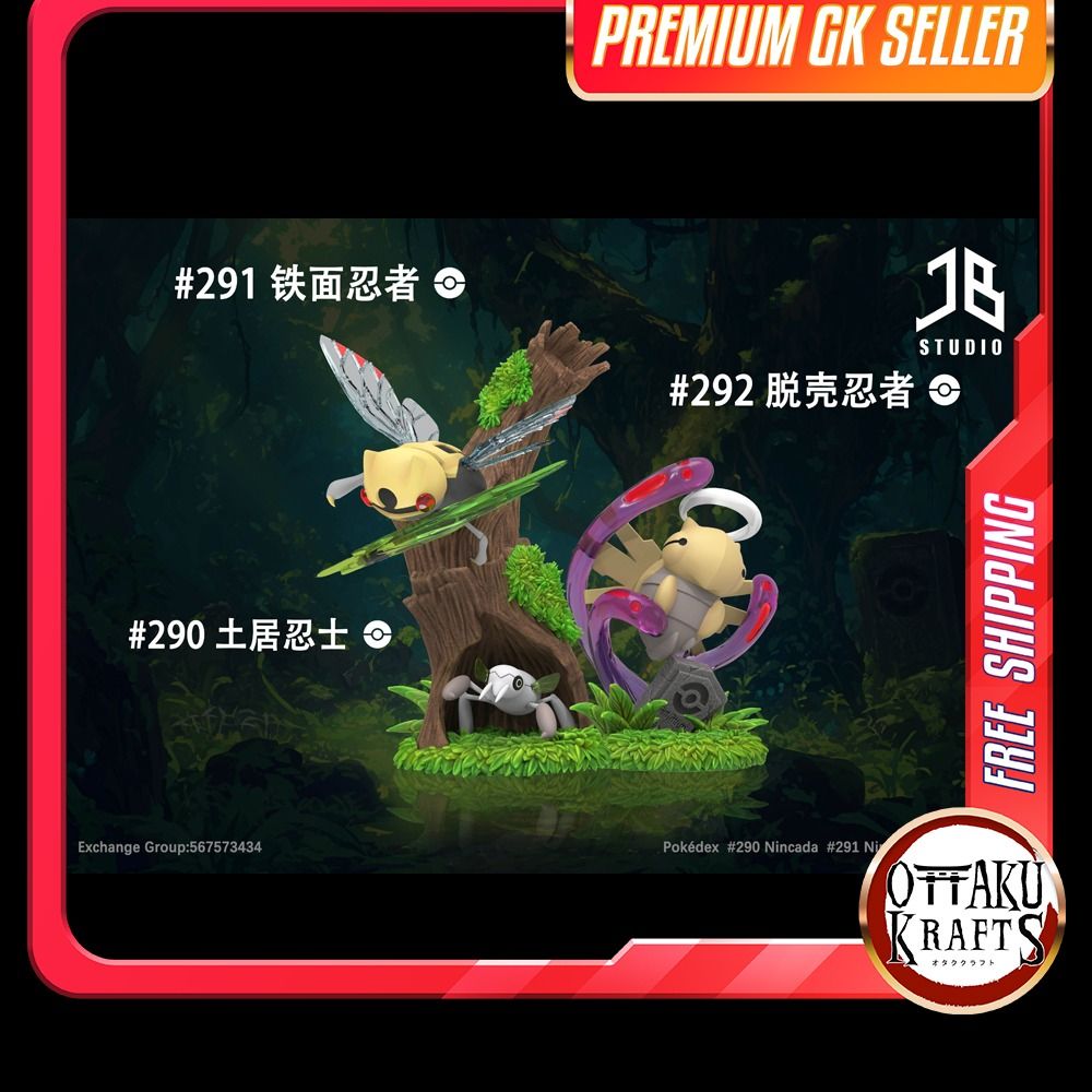Pokemon Nincada X Ninjask X Shedinja JB Studio 【FREE