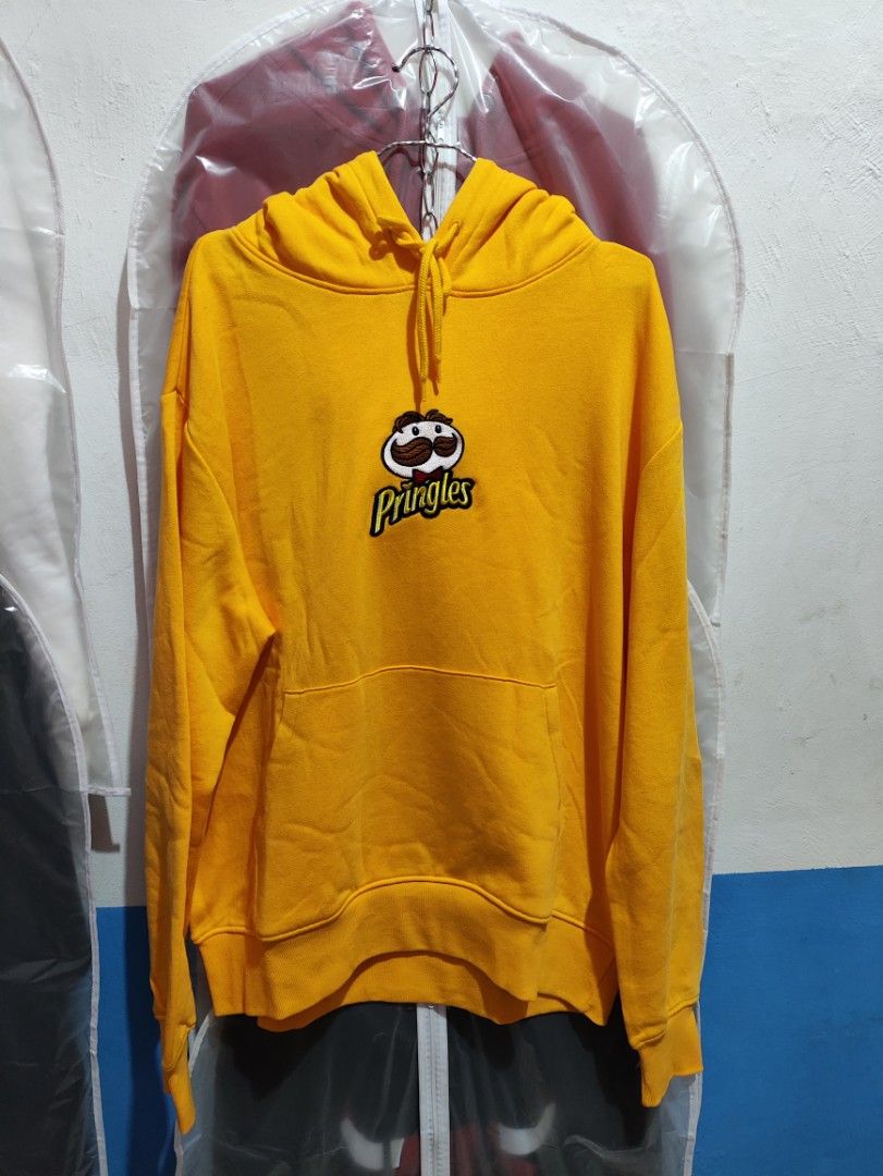 Pringles X H M Collab Yellow Hoodie With Embroidered Logo Small