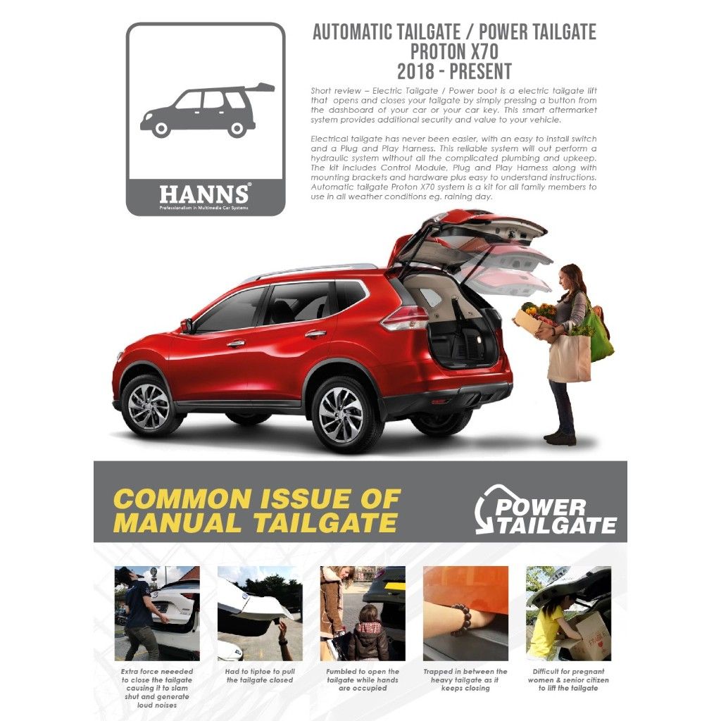 Proton X70 2016+ CAR AUTOMATIC POWER BOOT ELECTRIC TAILGATE, Auto ...