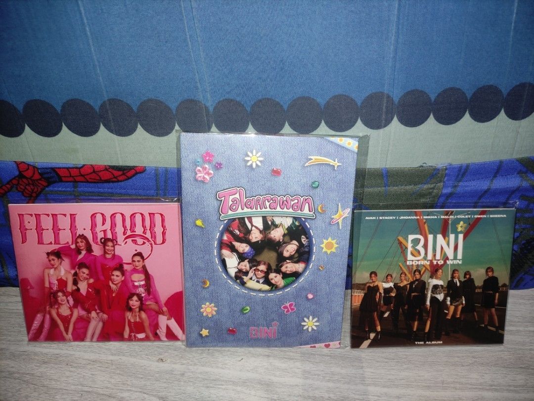 SEALED BINI ALBUMS (Category: CDs & DVDs) located in Paranaque City. Submitted by gingerman (Listing ID 1321381912, Image 1). Description: BINI ALBUM SEALED FEEL GOOD - 699PHP BORN TO WIN - 699PHP TALAARAWAN - 799 PHP COMPLETE INSIDE with PHOTOCARD AND STICKERS.
