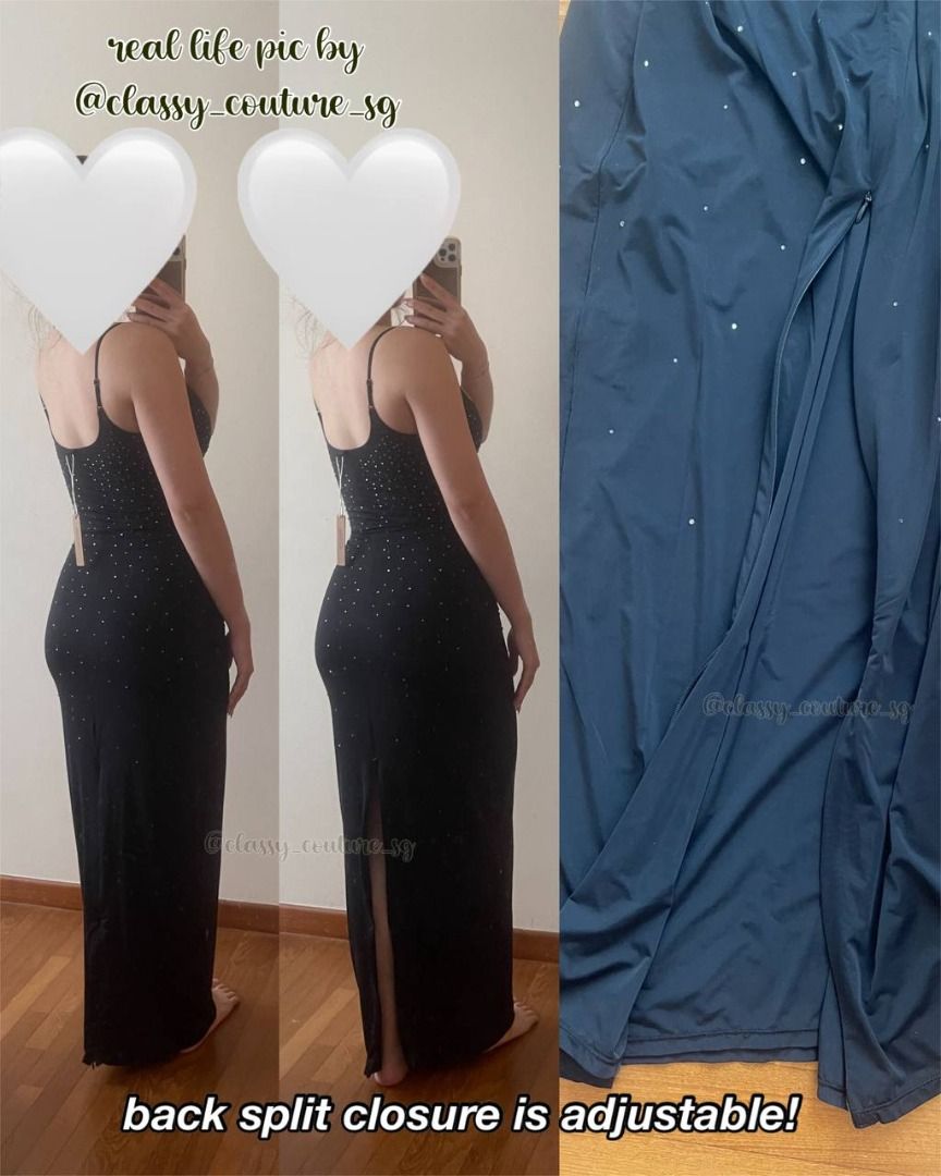 dark blue prom dresses 2022 The Cora Slip Dress
