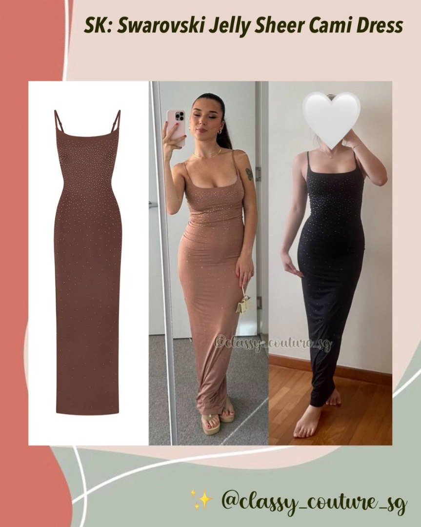 skims swarovski jelly sheer dress ginleeginlee stunned in her Jelly Sheer Cami Long Dress from Swarovski x  SKIMS collection.   Visit us at Lane Crawford Road to discover this  limited-edition collection    #LaneCrawford #SWAROVSKIxSKIMS #Swarovski