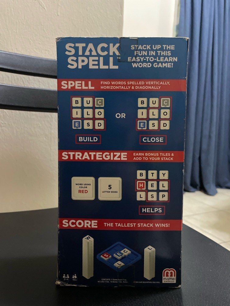 Stack Spell Learning Game, Hobbies & Toys, Toys & Games on Carousell