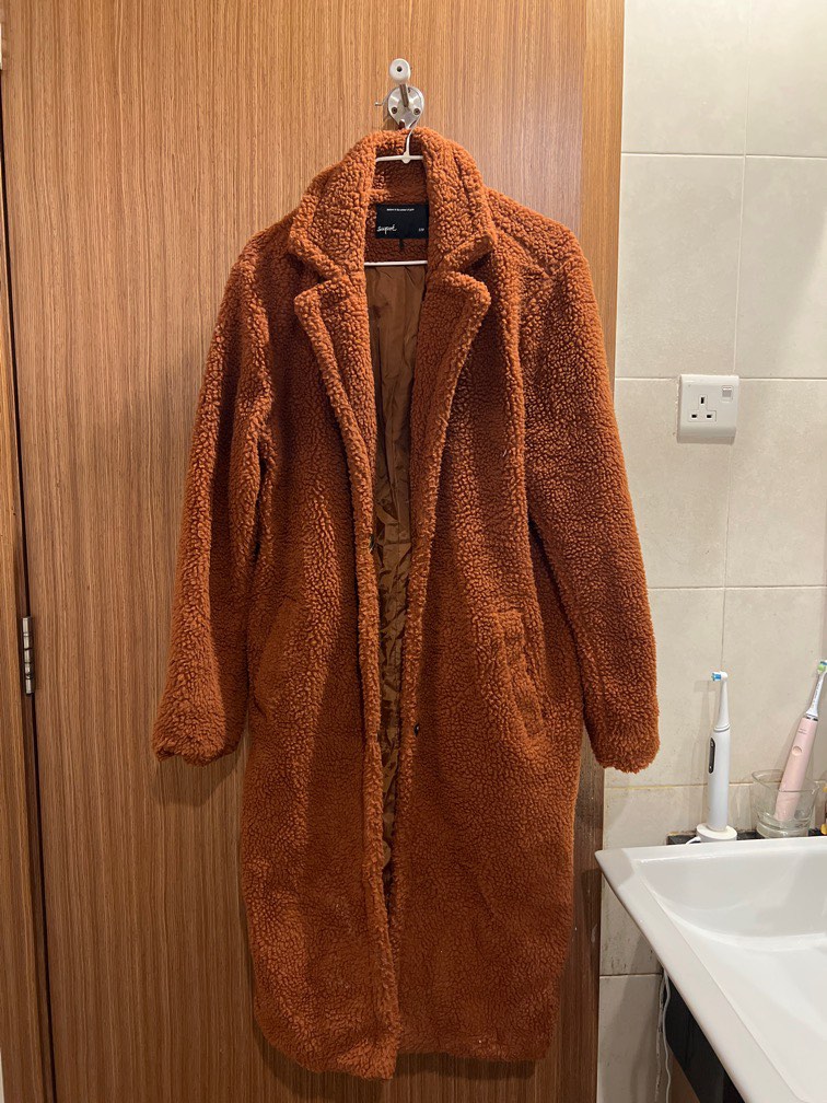 Supre teddy coat burnt orange
