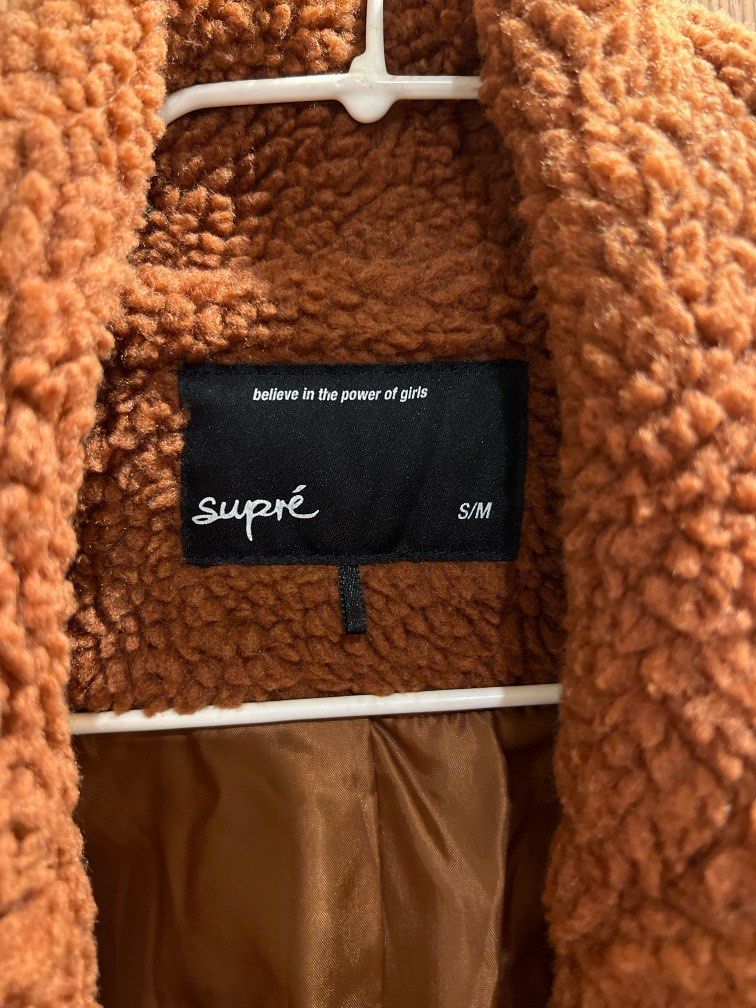 Supre teddy coat burnt orange