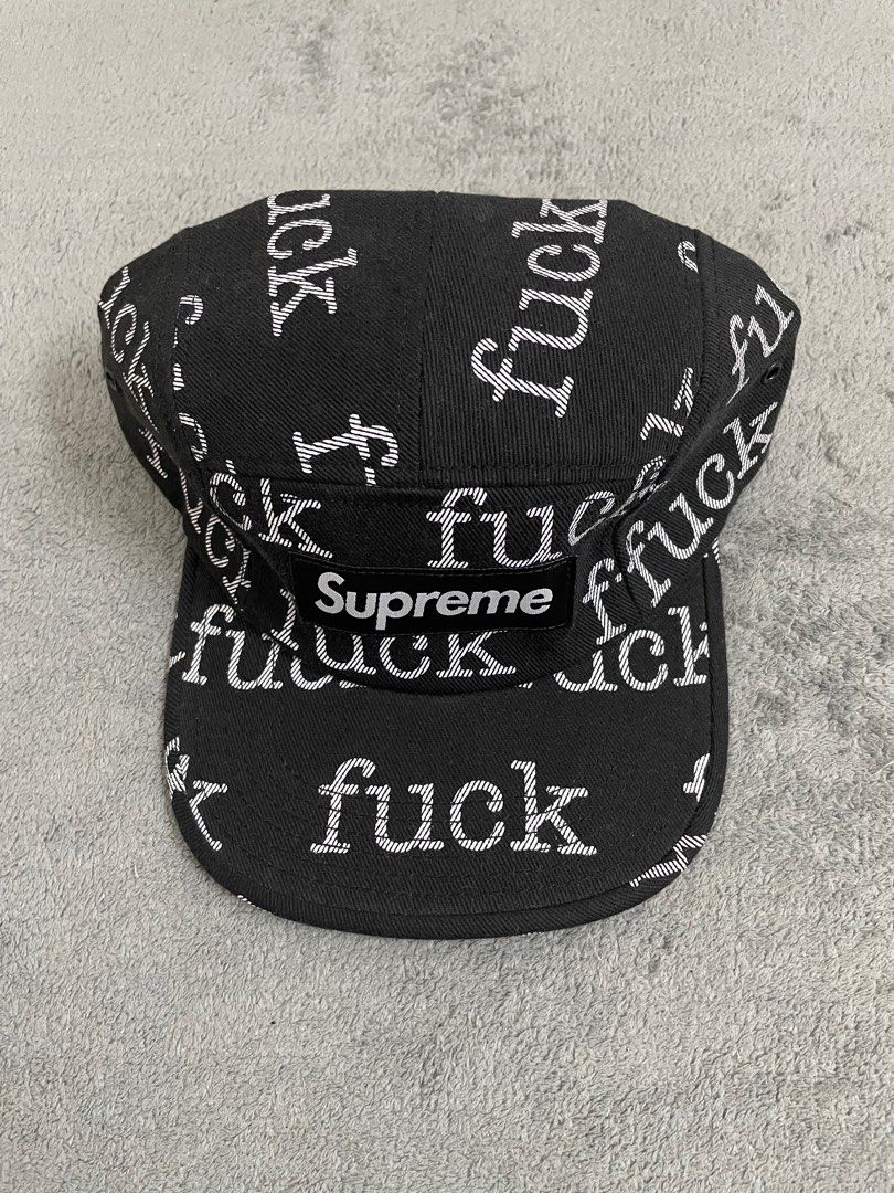 SUPREME FUCK DENIM CAMP CAP, Men's Fashion, Watches & Accessories