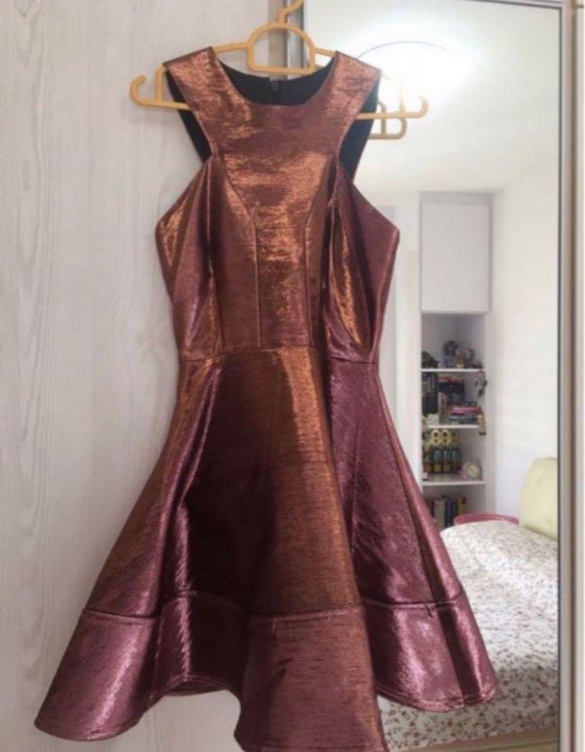 burgundy chiffon dress Sandie - Cord Pinafore Dress