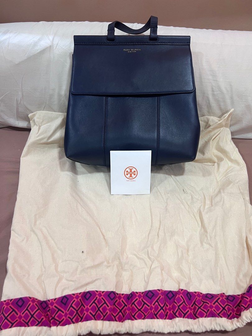 Tory Burch Backpack in navy blue Luxury Bags Wallets on Carousell