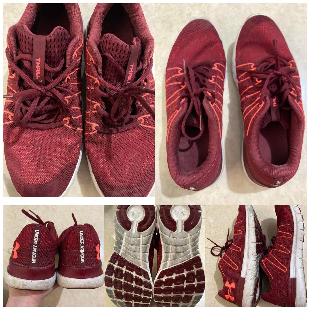 Under Armour Men s Ua Thrill 3 Training Shoes Red Cardinal Men s Fashion Footwear Sneakers on Carousell