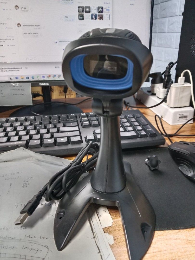 Xp-9100 1D barcode handheld wired scanner with stand (Category: Printers, Scanners & Copiers) located in Manila. Submitted by angeldecaa52449 (Listing ID 1321390430, Image 3). Description: same day delivery ✅ cash on delivery via lalamove ✅ gcash payment accepted ✅ open for retail and bulk orders ‼️ message me for more info ☺️.