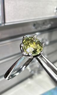 ✨💚閃令令綠玫瑰碧璽 🌹 火閃體透 大粒 天然碧璽 純銀戒指 天然水晶 碧璽 飾物 飾品 水晶 水晶戒指 禮物 送禮 首飾64205751996547110