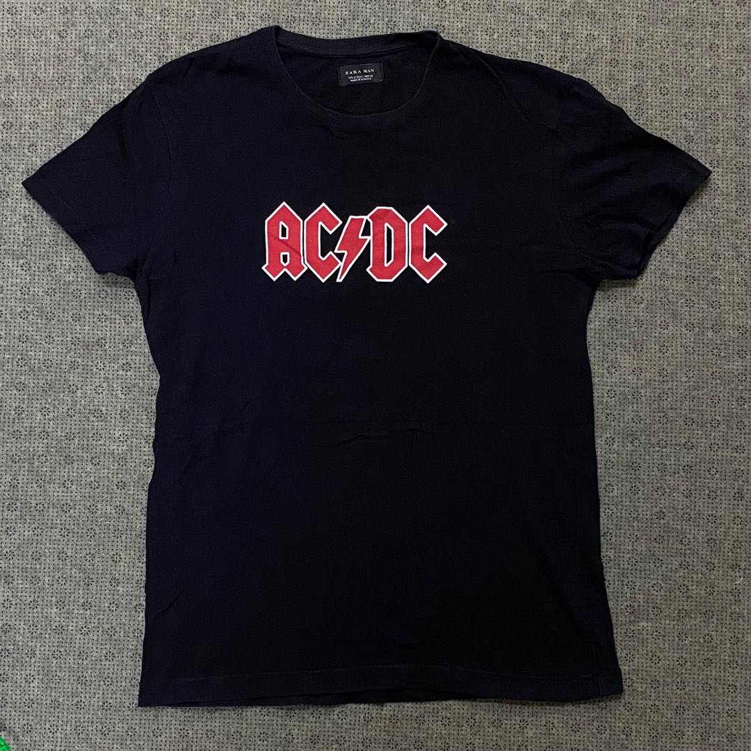 ACDC x Zara Tshirt, Men's Fashion, Tops & Sets, Tshirts & Polo Shirts ...