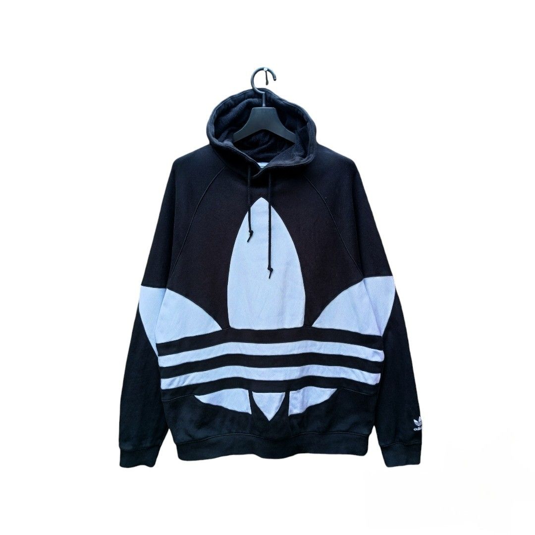 ADIDAS TREFOIL BIG LOGO PULLOVER HOODIE Men s Fashion Tops Sets Hoodies on Carousell