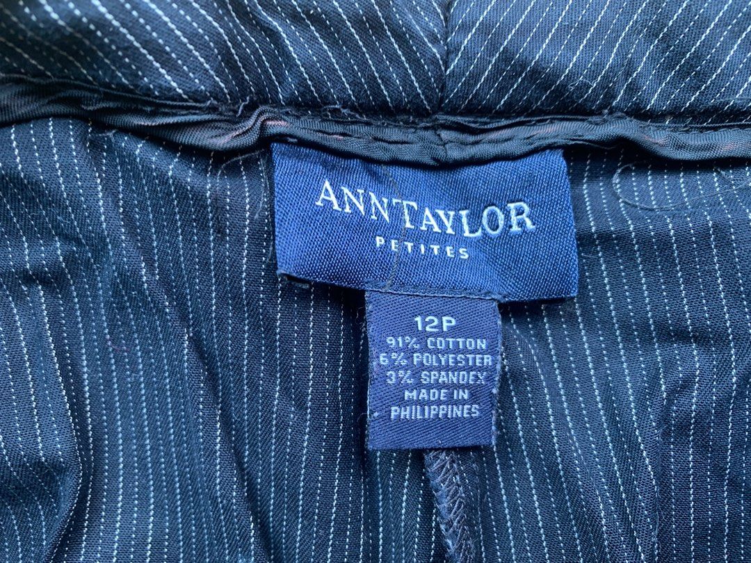 Ann Taylor Office trousers pants (Category: Other Bottoms) located in San Juan City. Submitted by andyria (Listing ID 1321526841, Image 2). Description: Size m, high waisted Comes in dark navy blue-black color.