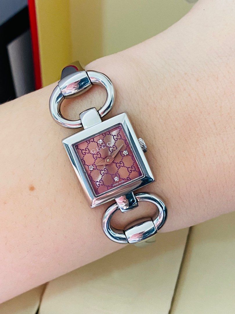 Gucci bangle watch with diamonds online