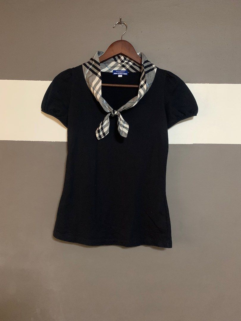 Burberry Blue Label Nova Bowtie Blouse Women s Fashion Tops Blouses on Carousell
