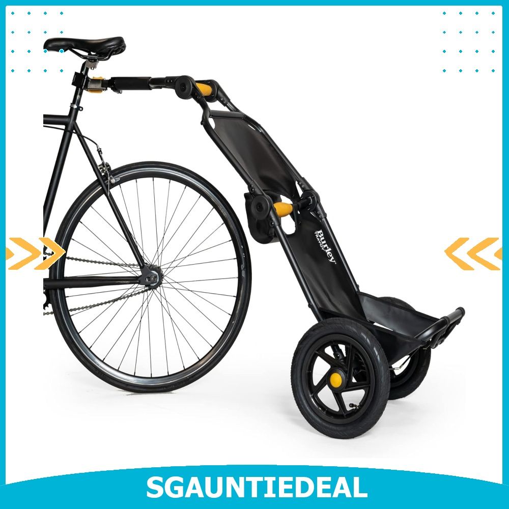 Burley Travoy Compact Folding Cargo Bike Trailer Black Sports Equipment Bicycles Parts Bicycles on Carousell