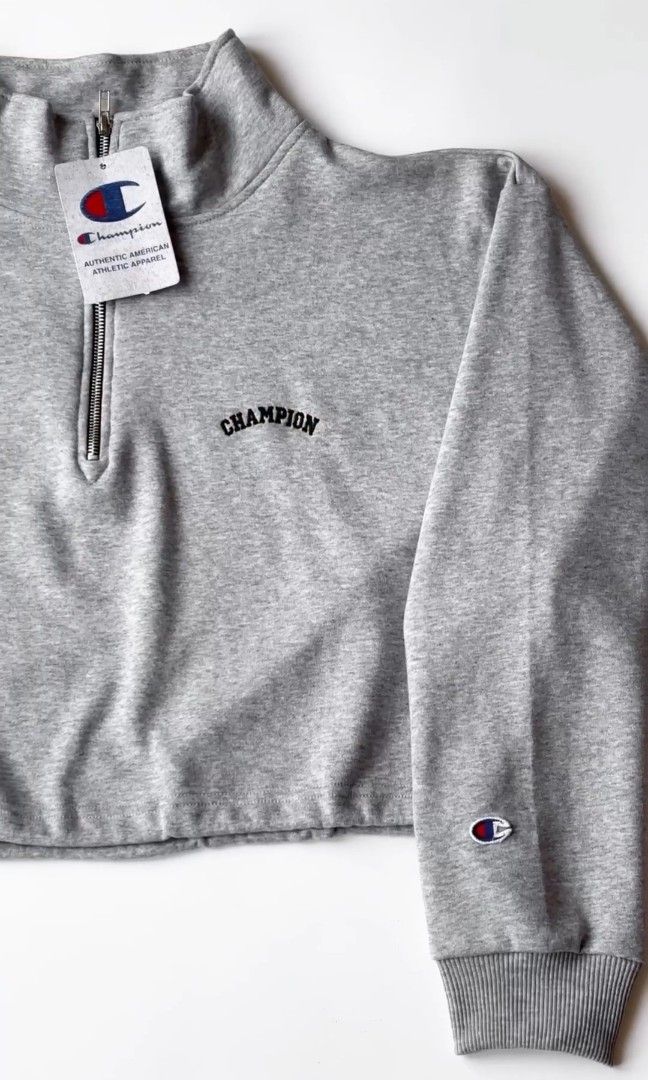 Champion Sportswear Champion Sweater Cropped Zip Clothing Champion