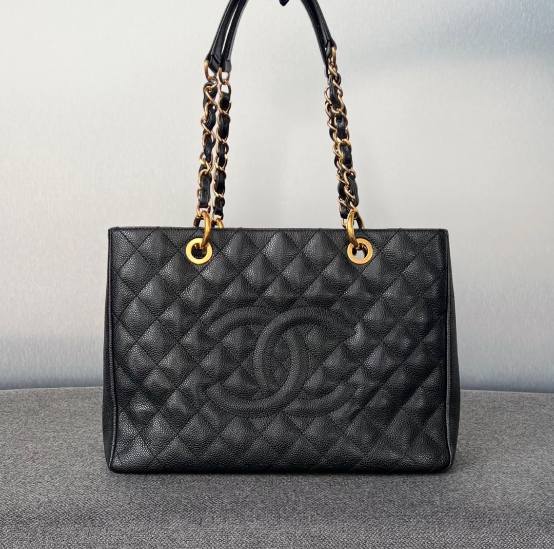 Chanel Grand Shopping Tote Large Caviar Black Ghw