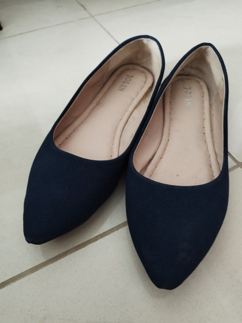 Dark navy blue flats deals