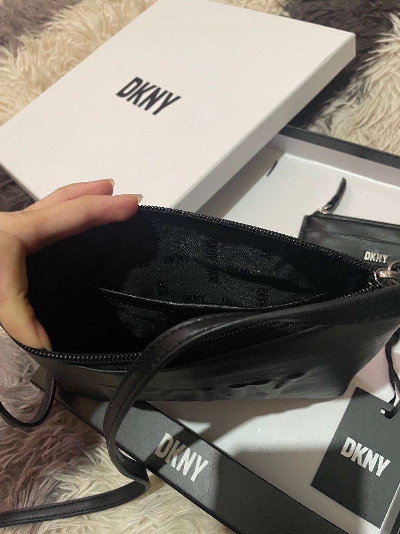 DKNY SLING BAG AND WALLET (Category: Luxury Bags & Wallets) located in Dinalupihan. Submitted by closetbymint (Listing ID 1321531855, Image 3). Description: DKNY GIFT BOX BLACK DKNY LEATHER SLING BAG BLACK DKNY LEATHER WALLET MOD: j&t MOP: gcash BOUGHT IN STORE / AUS 🇦🇺 .