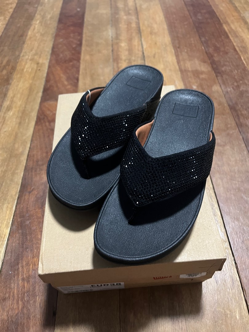 FITFLOP Ritzy Black Sandals US 7 Women s Fashion Footwear Flats Sandals on Carousell