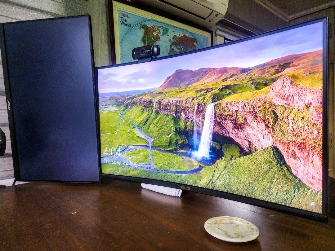 Gaming computer, CPU, 2 asus screens set with ergonomic table and accessories (Category: Desktops) located in Quezon City. Submitted by jelsellit (Listing ID 1321574272, Image 1). Description: SELLING FOR ONLY 150k COMPUTER SET ALL-IN Inclusions: PC & 2 monitors worth 150k Wireless Headset with stand worth 10k Wireless mouse worth 6k Ergonomic Table w/ adjustable height features and attached accessories worth 31,999.00 Keyboard worth 25k Other in