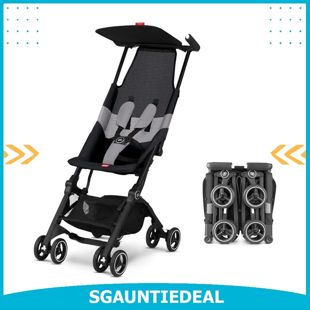 gb Pockit Air All Terrain Ultra Compact Lightweight Travel Stroller with Breathable Fabric in Velvet Black Velvet Black Pockit Air Babies Kids Going Out Strollers on Carousell