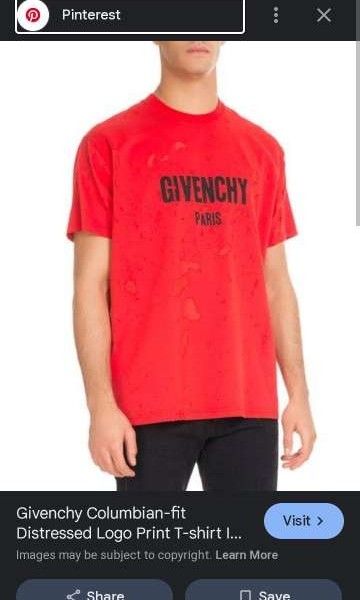 Givenchy distressed t shirt Men s Fashion Tops Sets Tshirts Polo Shirts on Carousell