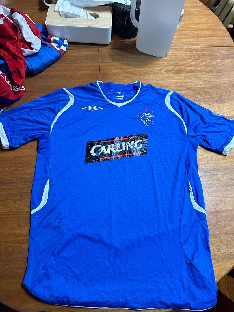Vintage jersey Glasgow Rangers Home Football Shirt 2009 10 Umbro With Carling Sponsor