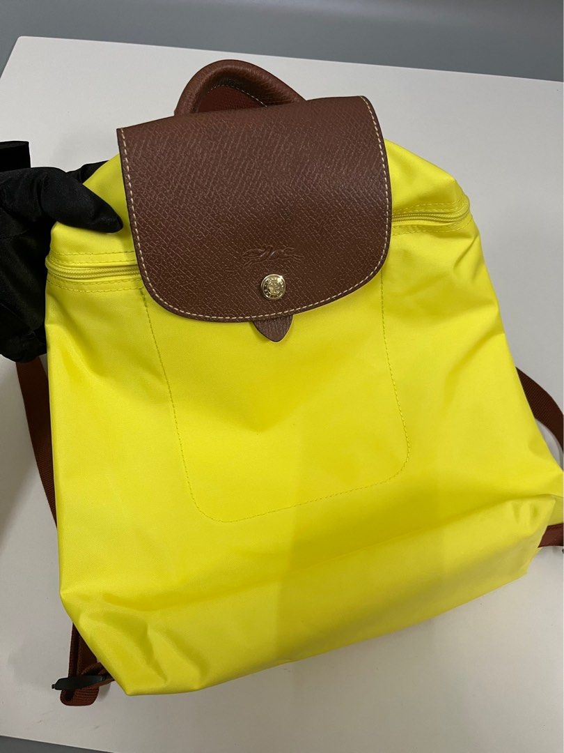 Longchamp Le Pliage Backpack Yellow Mustard Rare Colour Classic Backpack