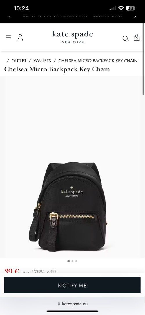 Looking for: Kate Spade Chelsea Micro Backpack Key Chain (Category: Luxury Bags & Wallets) located in San Jose del Monte. Submitted by shop_by_zd (Listing ID 1321611144, Image 1). Description: .