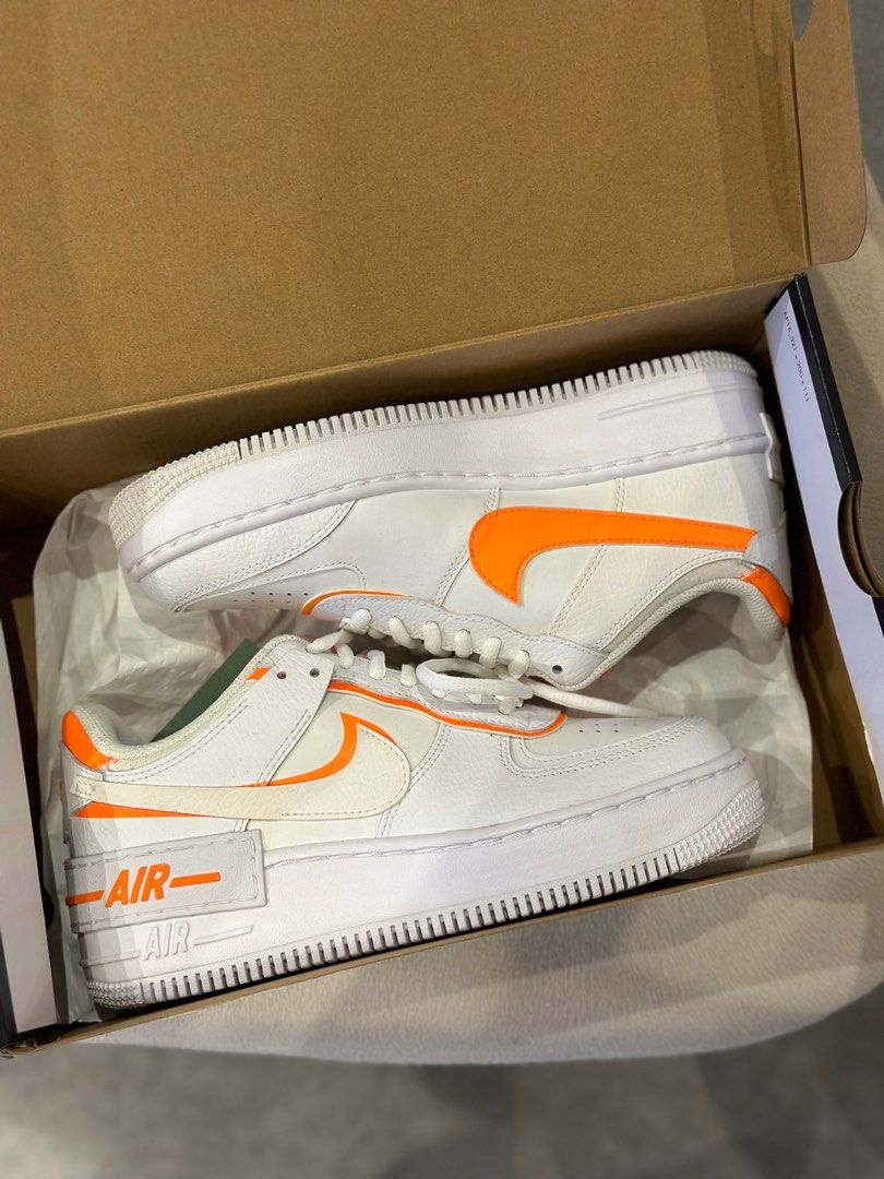Nike Air Force 1 Low Shadow White Total Orange Women s