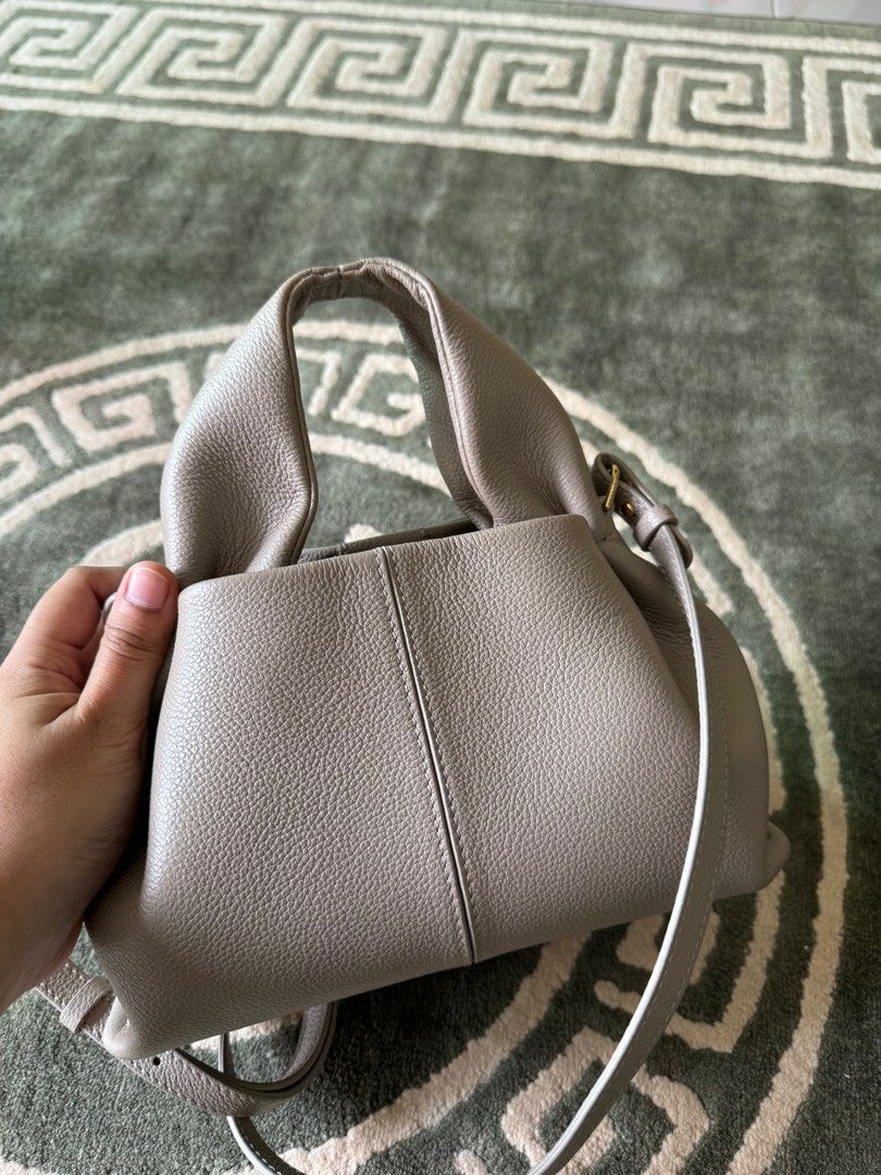 POLÈNE Numéro Neuf Mini (Taupe) Polène | Bag - Numéro Neuf Mini - Textured Taupe – Polène US