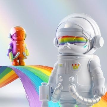 Popmart MEGA Space Molly 400% Rainbow, Hobbies & Toys, Toys 