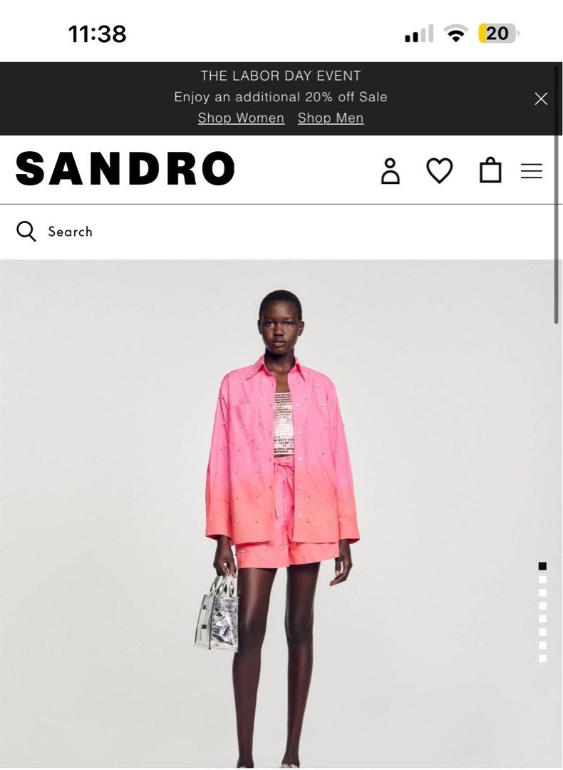 Sandro Paris Rhinestone Dip Dye Shirt (Category: Longsleeves) located in Makati City. Submitted by big4head07 (Listing ID 1321509881, Image 2). Description: Similar with heart evangelista #heartevangelista .