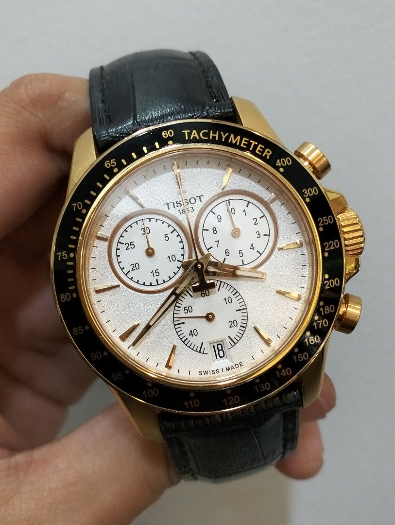 Tissot V8 Quartz Chronograph Rose Gold Men s Watch Fesyen Pria Jam Tangan di Carousell