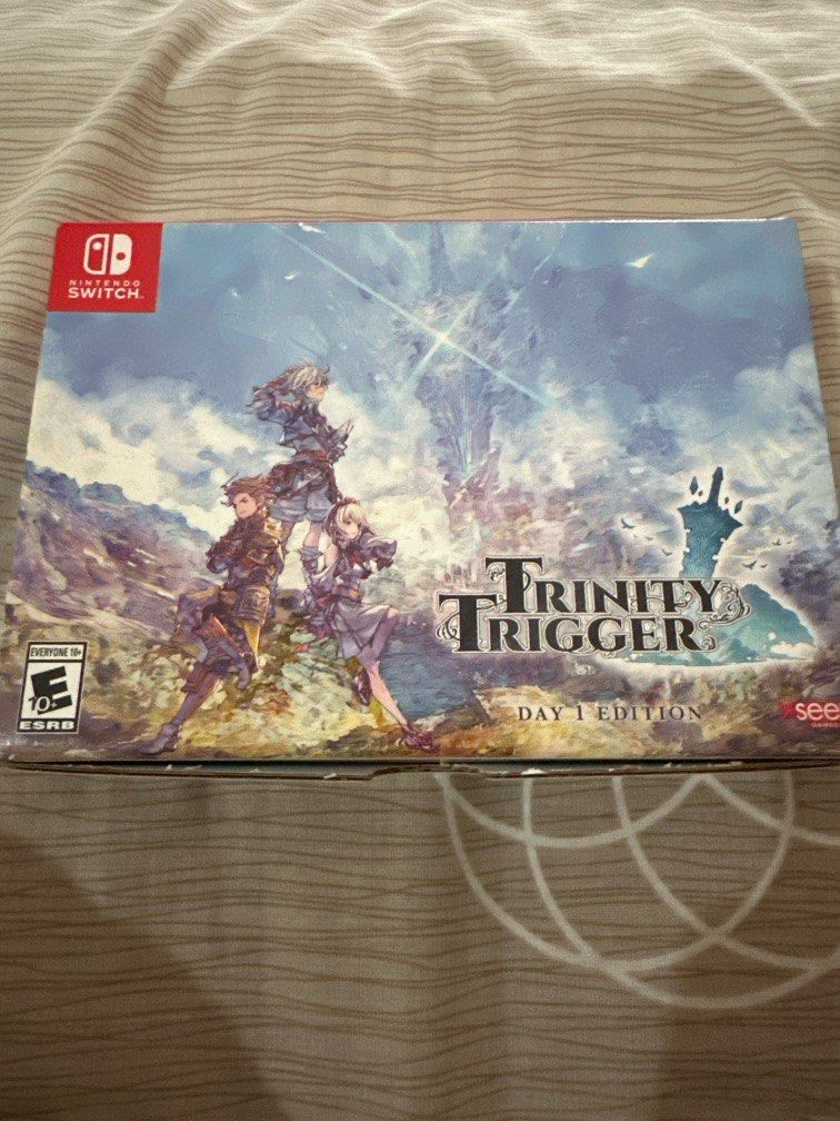 Trinity Trigger Day 1 Edition for Nintendo Switch (Category: Nintendo) located in Cavite. Submitted by rantrave (Listing ID 1321554913, Image 1). Description: Selling: Trinity Trigger Day 1 Edition for Nintendo Switch family systems Date released: 04/2023 Day 1 Edition includes: (see screenshot) 1. Base Game 2. Original Soundtrack CD 3. Original Artbook RFS: Already finished game, declutterring space Note: Payment via cash thru personal or online