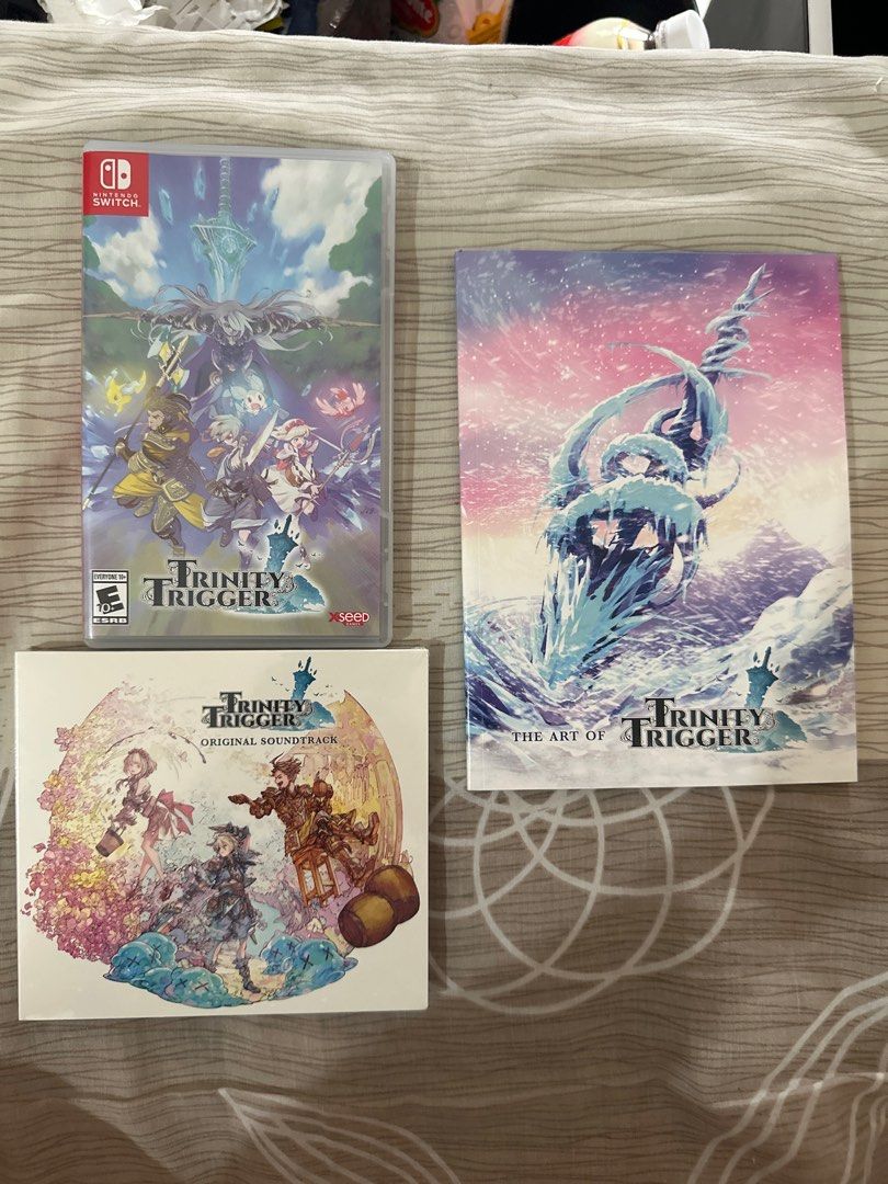 Trinity Trigger Day 1 Edition for Nintendo Switch (Category: Nintendo) located in Cavite. Submitted by rantrave (Listing ID 1321554913, Image 2). Description: Selling: Trinity Trigger Day 1 Edition for Nintendo Switch family systems Date released: 04/2023 Day 1 Edition includes: (see screenshot) 1. Base Game 2. Original Soundtrack CD 3. Original Artbook RFS: Already finished game, declutterring space Note: Payment via cash thru personal or online
