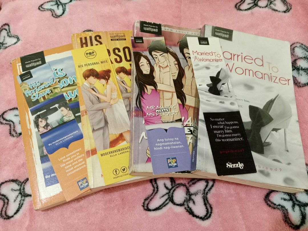 Rush Sale‼️Wattpad books bundle (Category: Storybooks) located in San Pedro. Submitted by matchasparkles (Listing ID 1321508315, Image 1). Description: Married to a Womanizer Mr. Maniac meets Ms. Pervert His personal slave His personal wife.