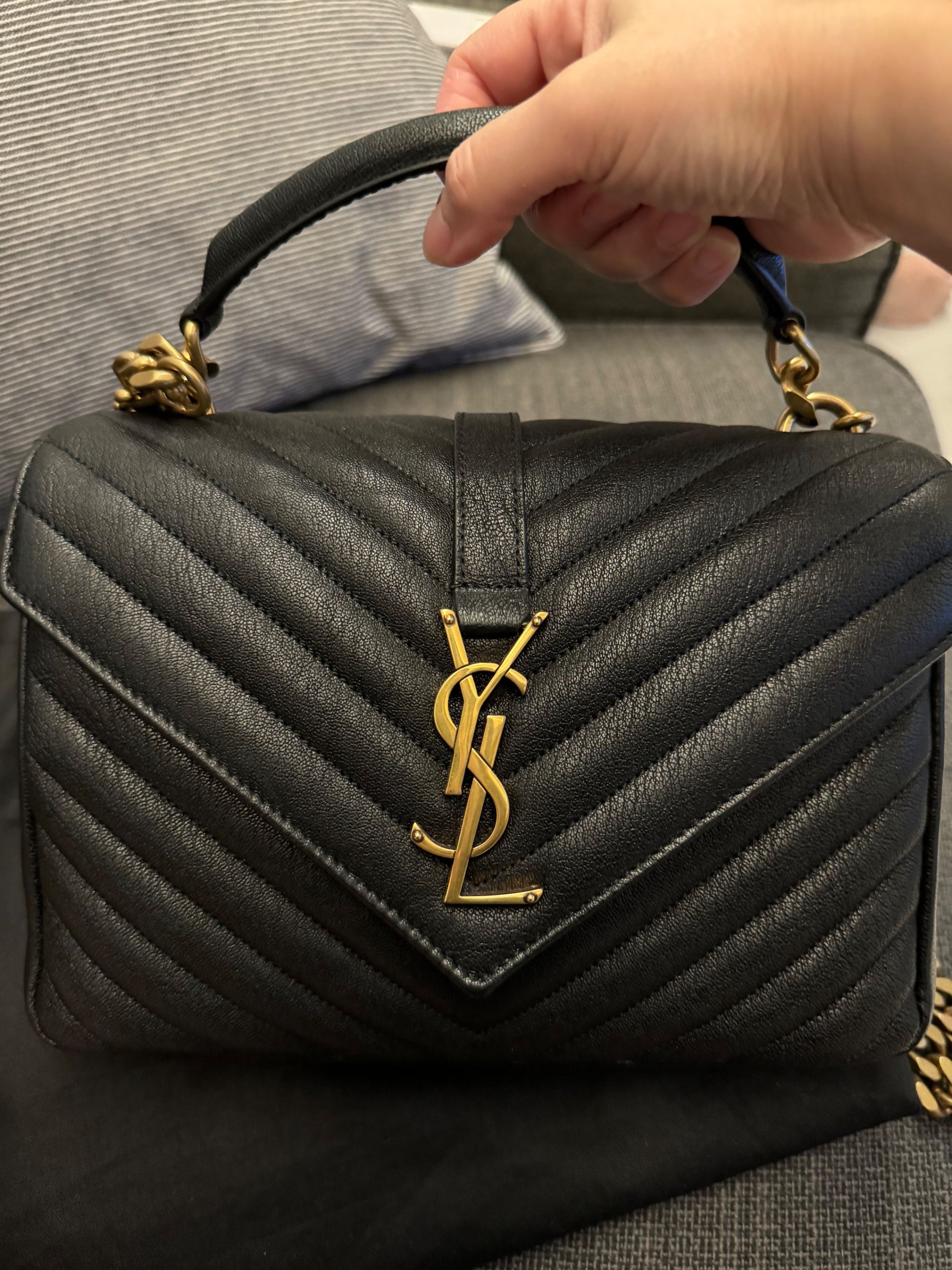 Ysl college medium gold hardware on sale