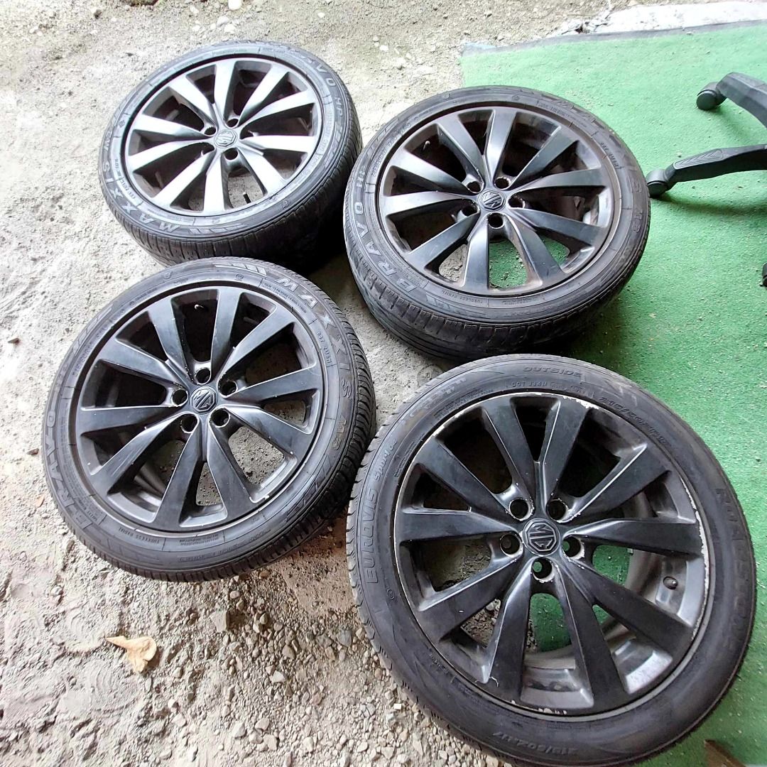 4 MG Mags with Tires, Car Parts & Accessories, Mags and Tires on Carousell