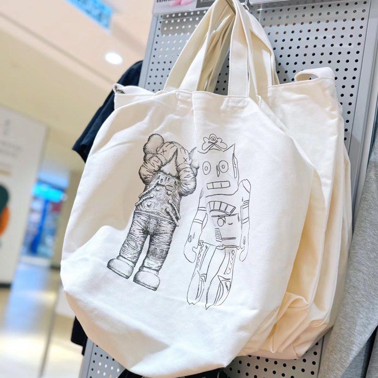 Warhol Kaws Summer Tote Bag KAWS WARHOL X UNIQLO UT Collection Art