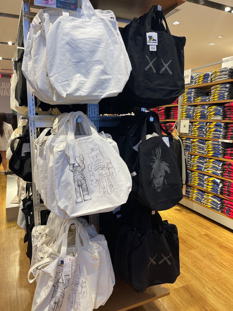 Uniqlo Kaws Warhol 2 way tote